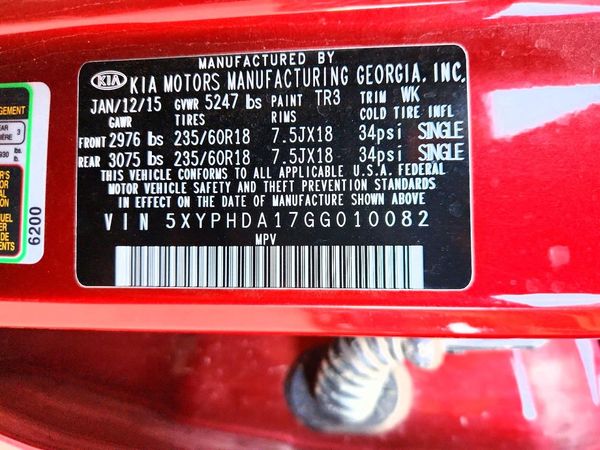 2016 KIA SORENTO