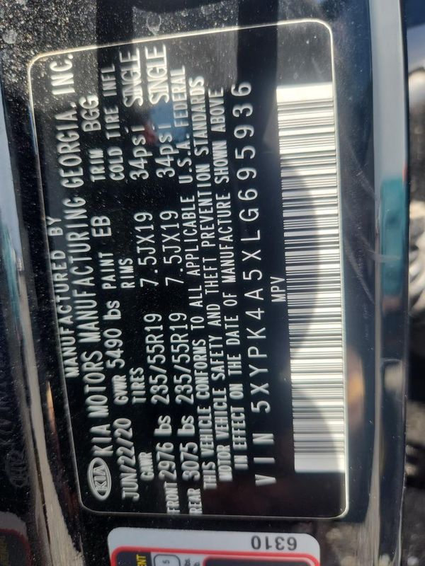 2020 KIA SORENTO