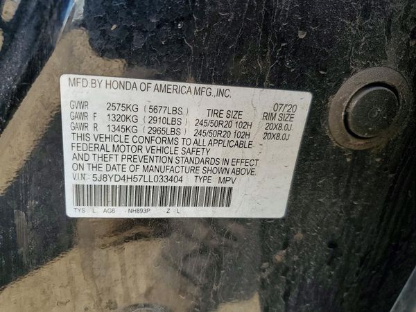 2020 ACURA MDX SH-AWD TECH 7P