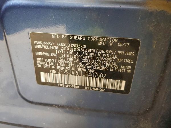 2018 SUBARU FORESTER