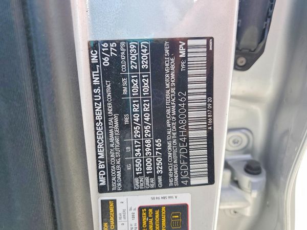 2017 MERCEDES-BENZ GLS GLS550-4M