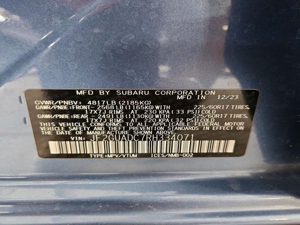 2024 SUBARU CROSSTREK