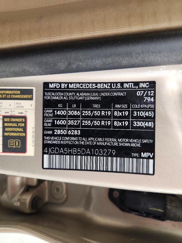 2013 MERCEDES-BENZ ML ML350 4-MATIC