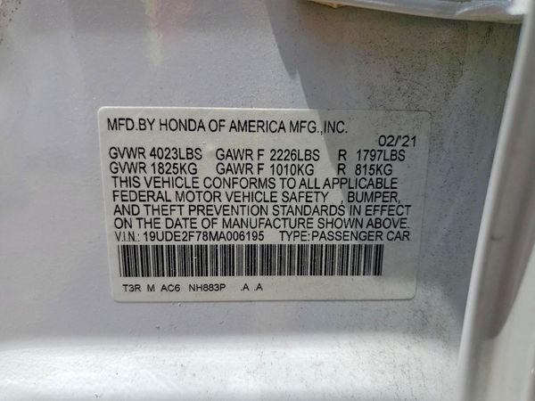 2021 ACURA ILX Premium Package