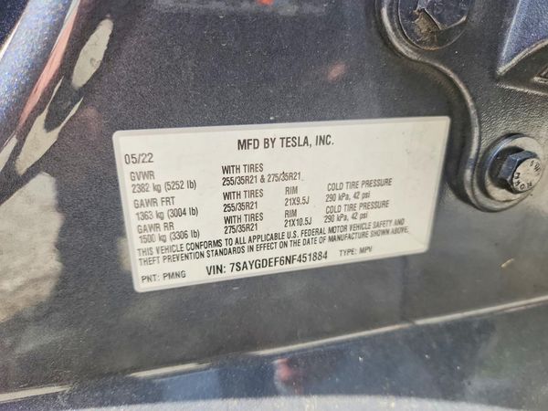 2022 TESLA MODEL Y