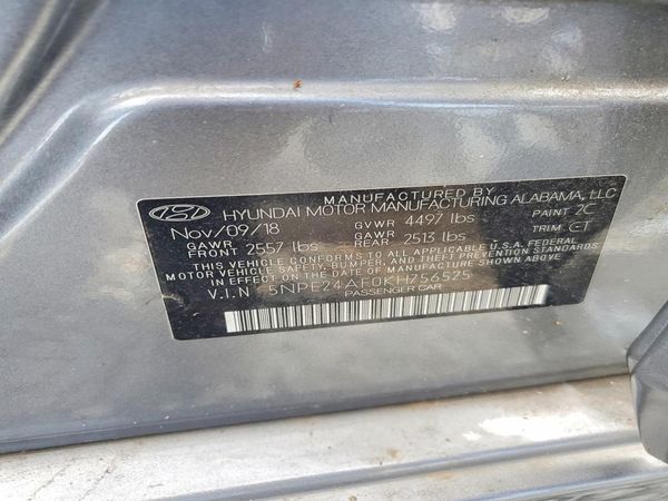 2019 HYUNDAI SONATA