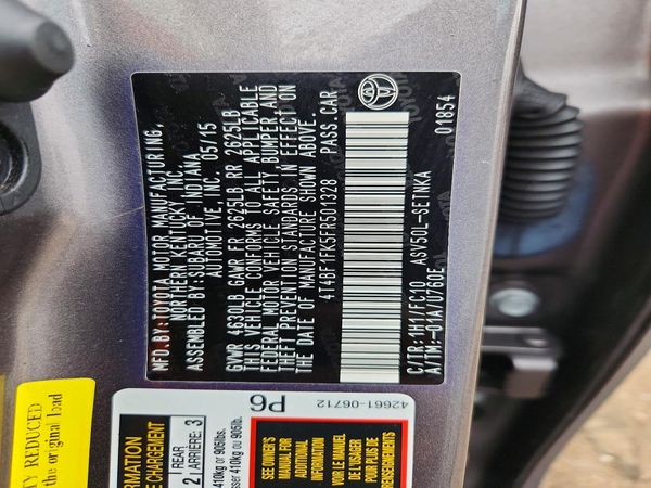 2015 TOYOTA CAMRY