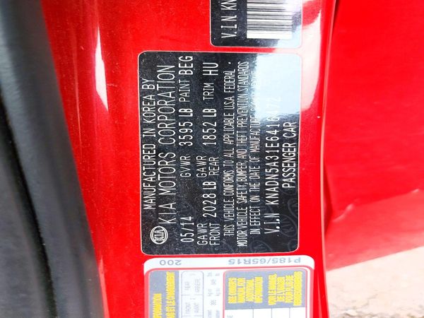 2014 KIA RIO 1.6 AT EX STD/Conv/Eco