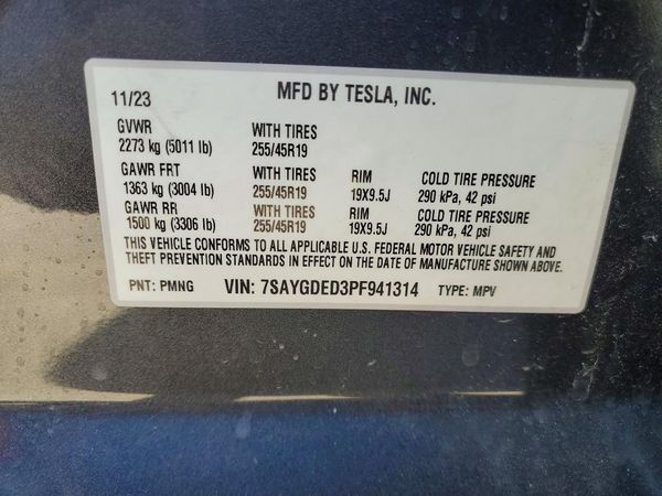 2023 TESLA MODEL Y