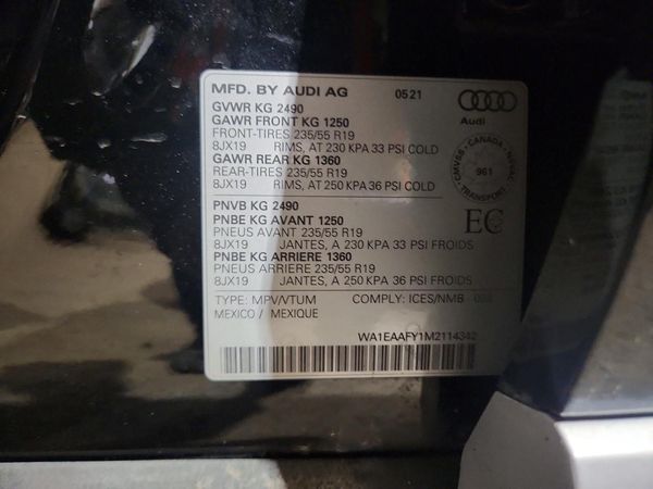 2021 AUDI Q5 quattro Progressiv