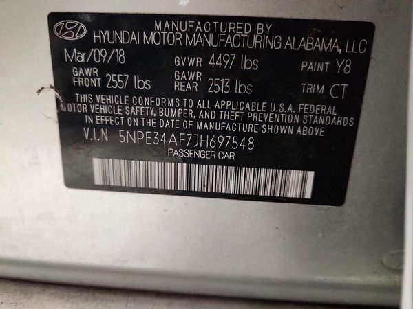 2018 HYUNDAI SONATA