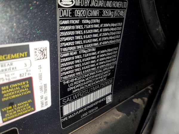 2021 LAND ROVER RANGE ROVER SPORT HSE Silver Edition