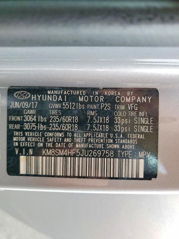 2018 HYUNDAI SANTA FE SE Base