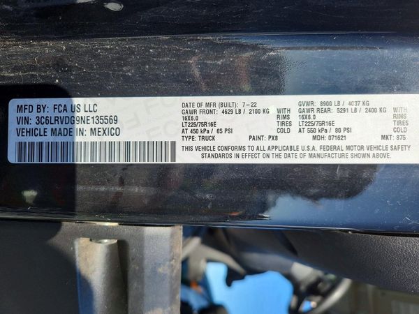 2022 RAM PROMASTER 2500 High Roof