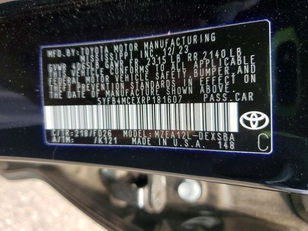 2024 TOYOTA COROLLA