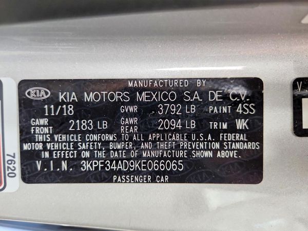 2019 KIA FORTE
