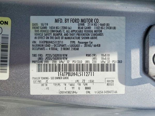2020 FORD MUSTANG I4 Convertible