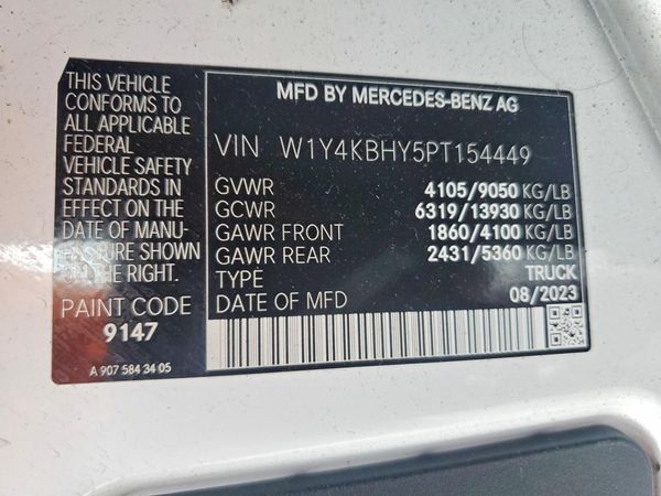 2023 MERCEDES-BENZ SPRINTER 907 (VS30) — VINS