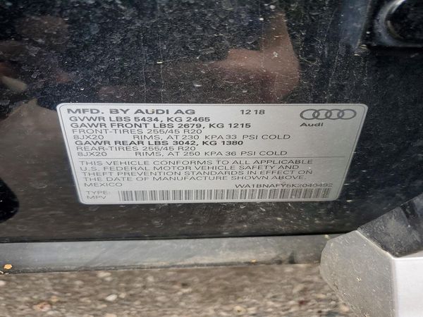 2019 AUDI Q5 quattro Premium Plus