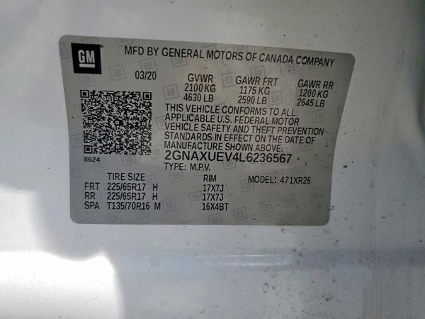 2020 CHEVROLET EQUINOX LT (1LT)