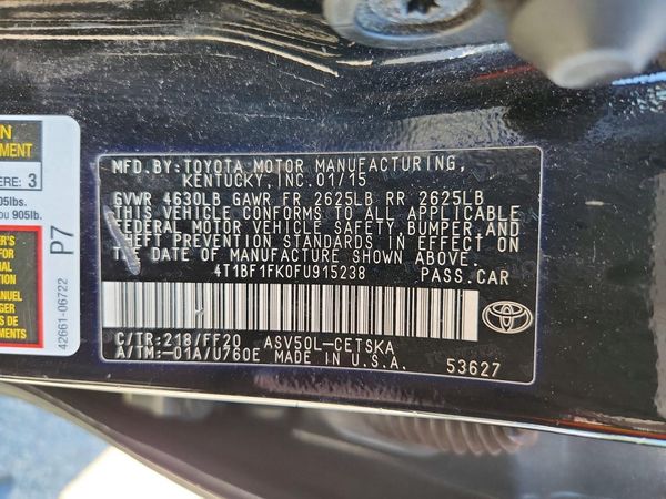 2015 TOYOTA CAMRY