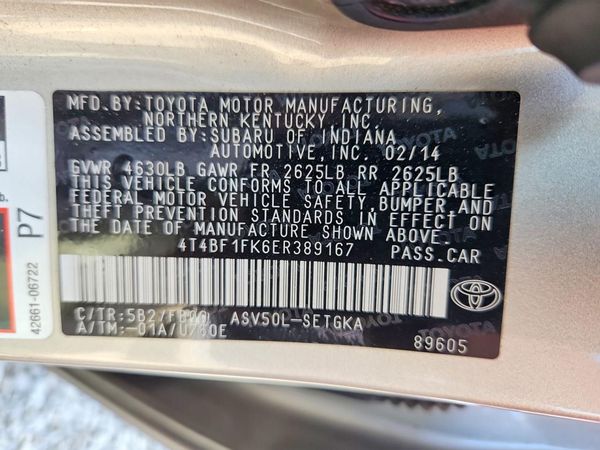 2014 TOYOTA CAMRY