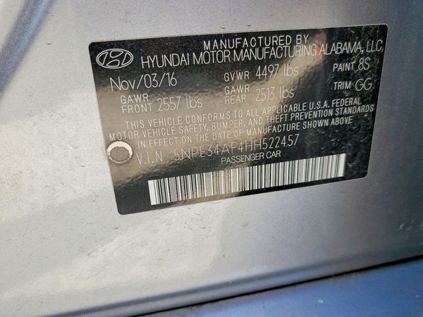 2017 HYUNDAI SONATA