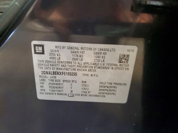 2015 CHEVROLET EQUINOX 1LT