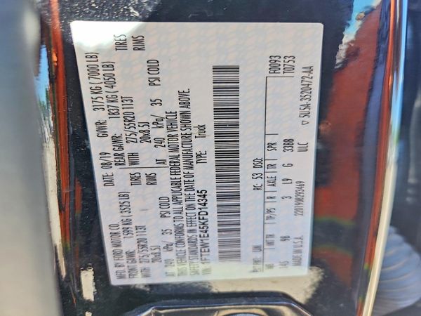 2019 FORD F150