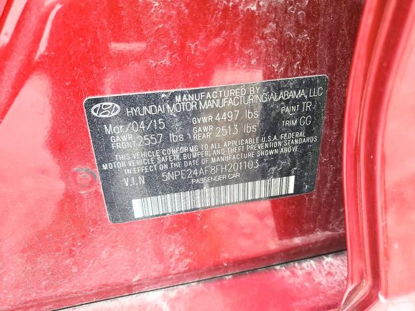 2015 HYUNDAI SONATA