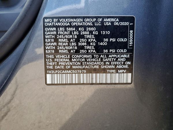 2021 VOLKSWAGEN ATLAS 4Motion SE