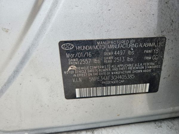 2016 HYUNDAI SONATA