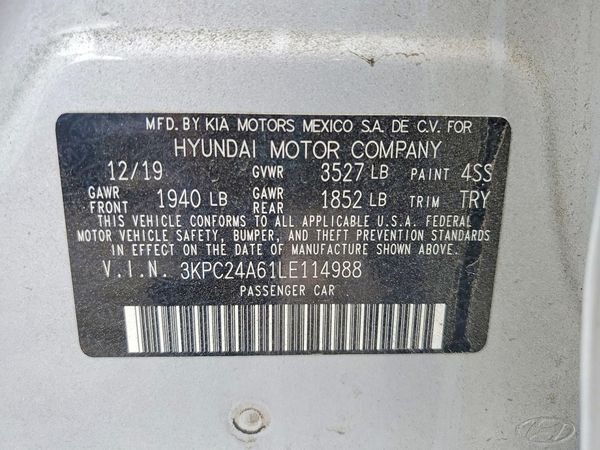2020 HYUNDAI ACCENT SE and SEL