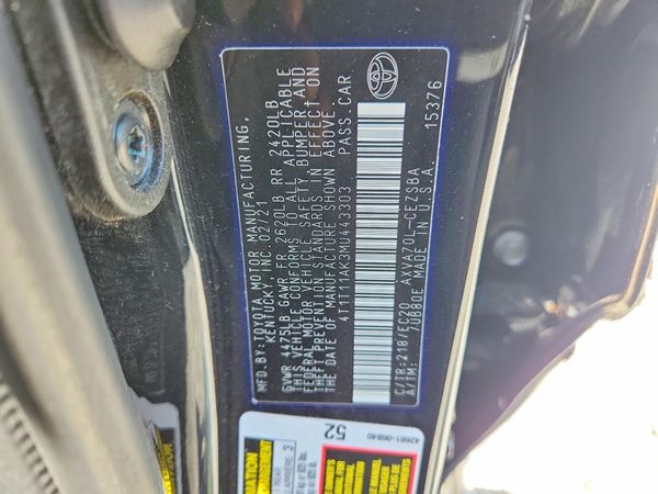 2021 TOYOTA CAMRY