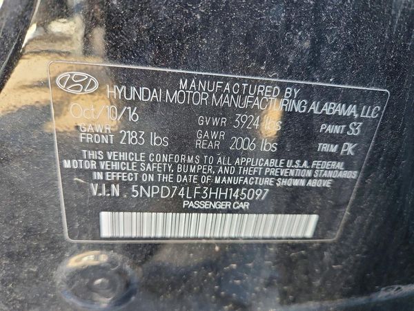 2017 HYUNDAI ELANTRA