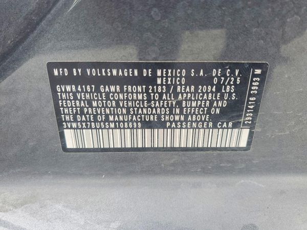 2025 VOLKSWAGEN JETTA S