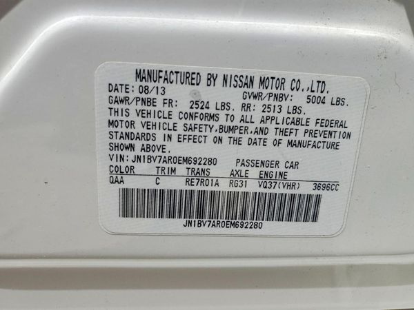 2014 INFINITI Q50 — VINS