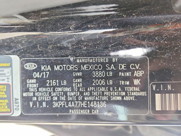 2017 KIA FORTE LX Popular, S