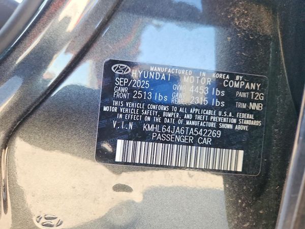 2026 HYUNDAI SONATA SEL Sport — VINS