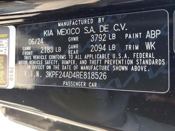 2024 KIA FORTE LX, LXS