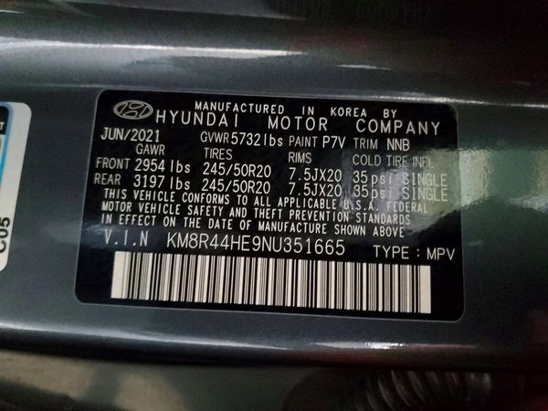 2022 HYUNDAI PALISADE SEL w/Premium Pkg
