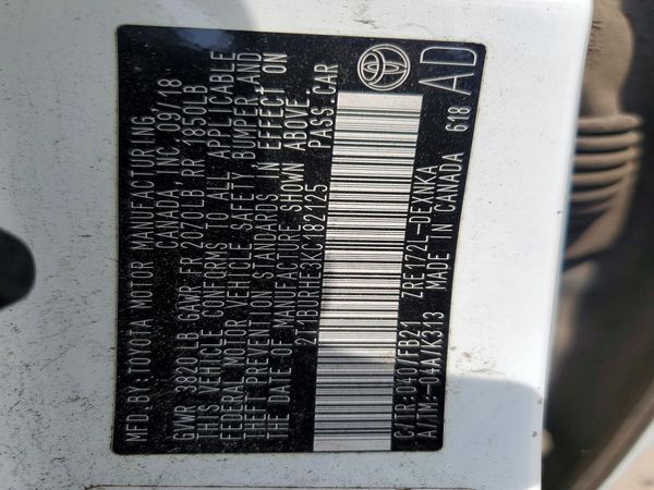 2019 TOYOTA COROLLA L/LE/SE/XLE/XSE