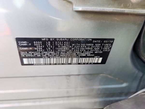 2019 SUBARU ASCENT Limited 8+ES+KA