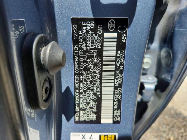 2023 TOYOTA COROLLA L, LE, SE, XLE