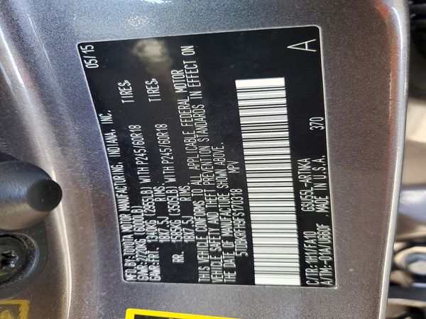 2015 TOYOTA HIGHLANDER Base/Hybrid