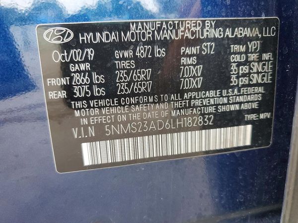 2020 HYUNDAI SANTA FE
