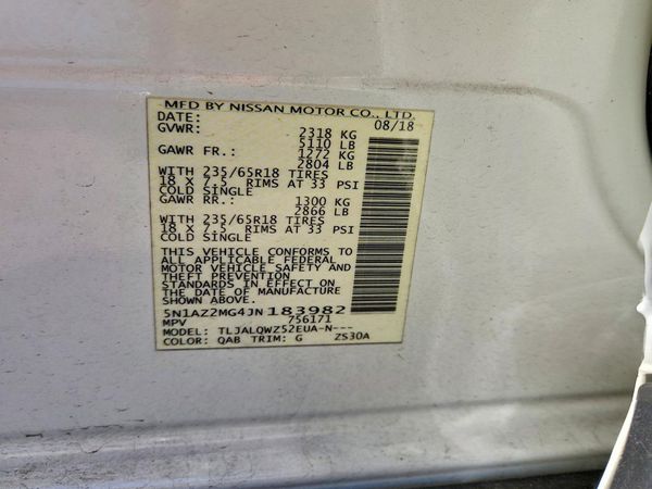 2018 NISSAN MURANO