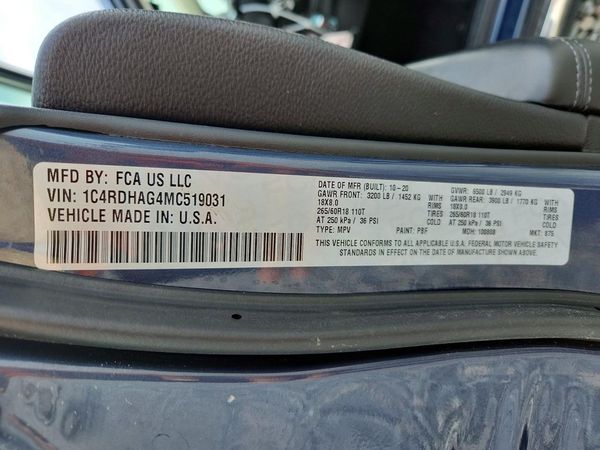 2021 DODGE DURANGO SXT RWD