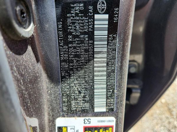 2020 TOYOTA CAMRY XSE — VINS