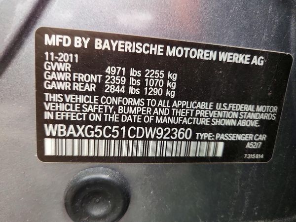 2012 BMW 528